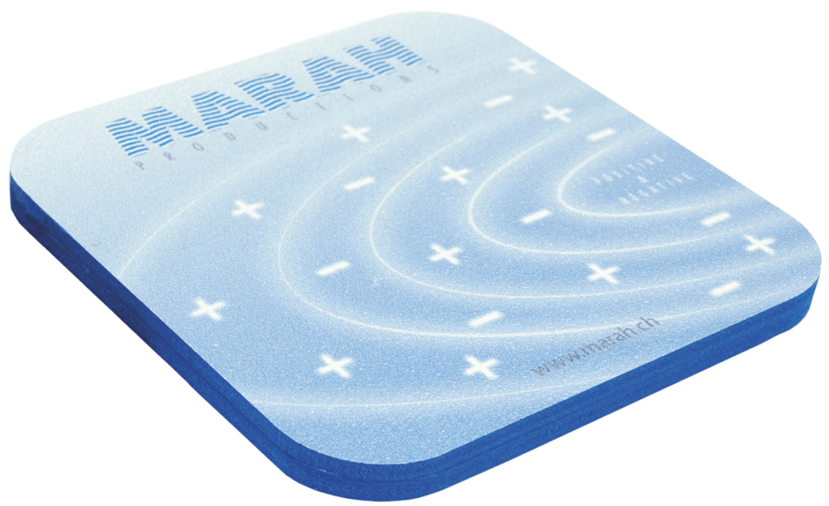 Blu bottle mat for mixed magnetized water - sottobottiglia blu cmp