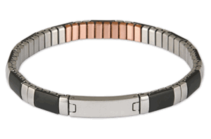 Bracciale in acciaio flessibile bicolore
